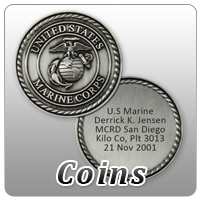 Marine Coins and Military Challenge Coins