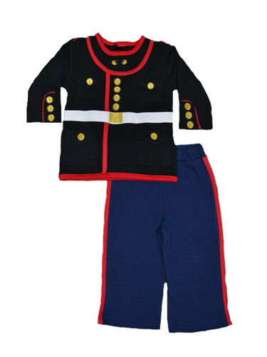 Baby Set: Dress Blue Top and Pant (2-pc)