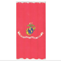 Shower Curtain: Likeness of Marine Corps Flag