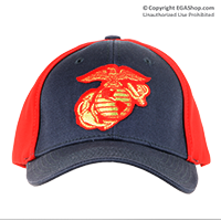 Cap, Baseball Style: EGA (Red/Navy)
