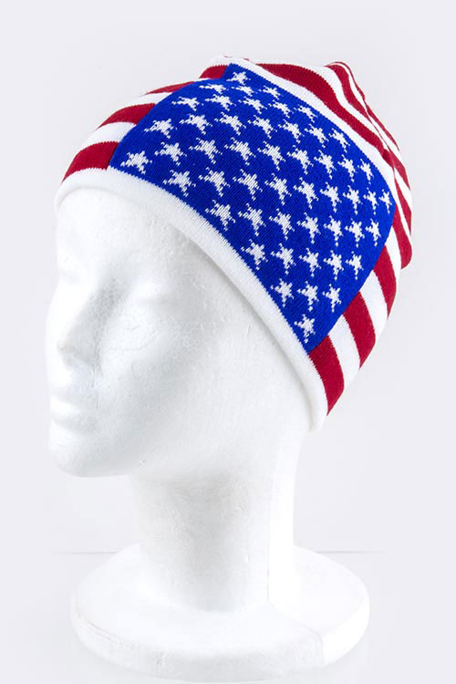Knit Hat American Flag (Likeness)
