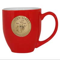 Mug, Ceramic: EGA Gold Foiled Red Bistro Mug