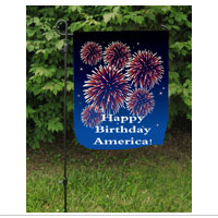 Garden Flag: Happy Birthday America!
