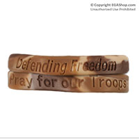 Wristband: Pray for our Troops (Defending Freedom)