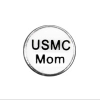 Floating Locket Charm: USMC Mom