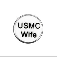 Floating Locket Charm: USMC Wife