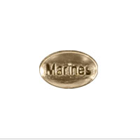 Floating Locket Charm: Marines Gold Oval