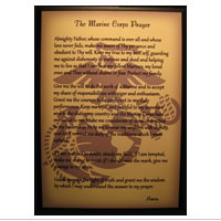 Plaque: Marine Corps Prayer with EGA