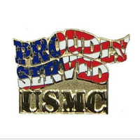 Lapel Pin, Proudly Served USMC