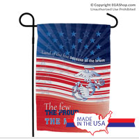 Garden Flag: Land of the Free, because of the Brave