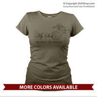 _T-Shirt (Ladies): My Hero. My Marine.