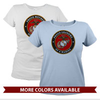 _T-Shirt (Ladies): USMC Seal Family