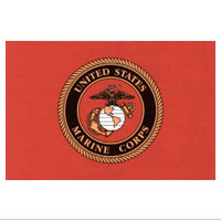 Decal, Marine Corps Seal/Red Background