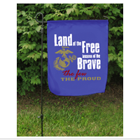 Garden Flag: Land of the Free (on blue)