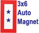 Auto Magnet, Blue Star Service Banner (2 star)