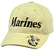 Cap, Marines on Khaki (Embroidered, One Size)