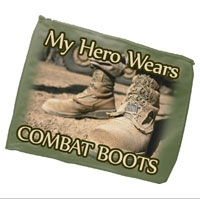 Car Flag: My Hero Wears Combat Boots