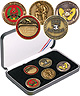 Coin Gift Set: Custom 5-coin set w/ Engraved Rank Coin, New Marine
