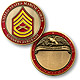 Custom Engraved Rank Coin, E-7 (Gunnery Sergeant)
