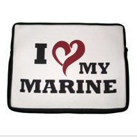 Neoprene Laptop Sleeve: I (Heart) My Marine