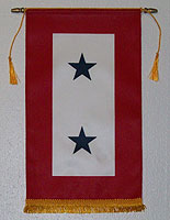 Service Flag, (Blue Star Banner) 2 Star