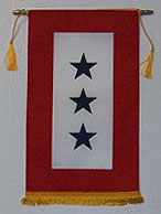 Service Flag, (Blue Star Banner) 3 Star
