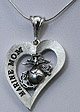 Necklace, Marine Mom Heart Design