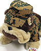 Plush: 9 Inch Marine Corps Bulldog in Digital Woodland Camo