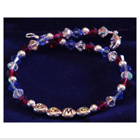 Bracelet, Swarovski Crystal, USMC