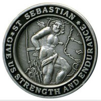 Medallion: Saint Sebastion with Silver Finish