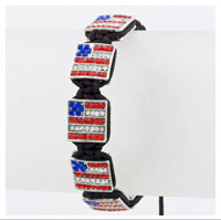 Bracelet: American Flag (Bling)