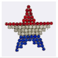 Z Brooch: Patriotic Star (Bling)