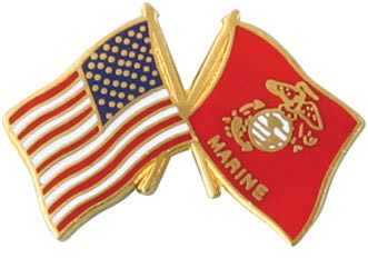 American and USMC Flag