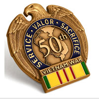Lapel Pin, Vietnam War In-Theater Veteran Commemorative Insignia