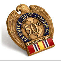 Lapel Pin, Vietnam War Vietnam-Era Veteran Commemorative Insignia