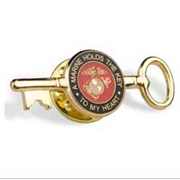 Lapel Pin, A Marine Holds The Key To My Heart