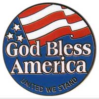 Lapel Pin, God Bless America