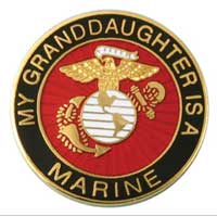 Lapel Pin, My Granddaughter is a Marine