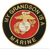 Lapel Pin, My Grandson is a Marine