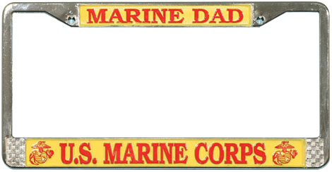 License Plate Frame, Marine Dad