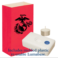 Luminary: Eagle Globe and Anchor on Red (6 sets)