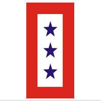 Sticker, Service Flag, 3 Blue Stars