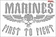 Decal, Silver Vinyl, First to Fight