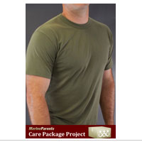 Care Package Project Content: Olive Drab T-shirts (Pkg of 3)