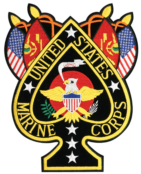 Patch, Xtra Size: Marine Corps Ace Spades