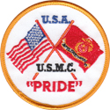 Patch, USA, USMC, Pride