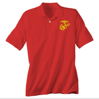 _Polo, Red w/ Embroidered EGA