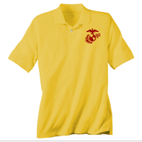 _Polo, Yellow w/ Embroidered EGA