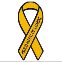 Ribbon Car Magnet, Proud Parent of a Marine