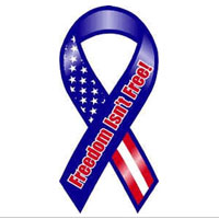 Ribbon Car Magnet, Freedom Isn't Free